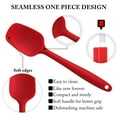 thumbnail image 3 of Silicone Spatula Set of 5, Seamless One Piece Design,Heat Resistant Silicone Scrapers Last Drop Spatula Tools Oil Basting Brushes Cake Cream Butter Spatulas for Kitchen Cooking and Baking - red, 3 of 6