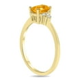 thumbnail image 2 of SZUL Women's Citrine and Diamond Regal Ring in 10K Yellow Gold, 2 of 6
