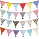 thumbnail image 2 of Banderines Triangulares de Tela de Algodón con Pompones Coloridos – Decoración para Cumpleaños, Tiendas de Campaña y Fondo de Fotos, 2 of 2