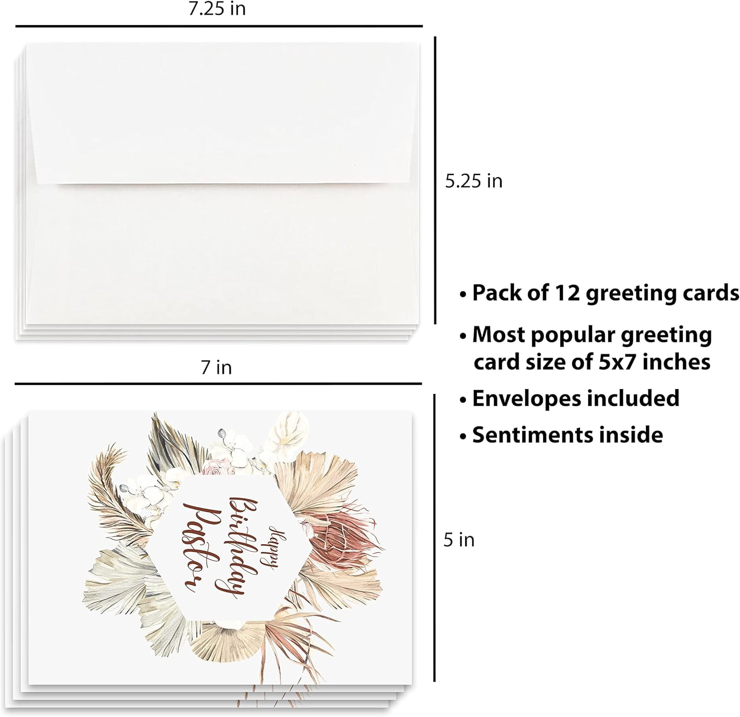 Christian Birthday Card | Pastor Happy Birthday (Pack of 12)