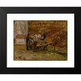 thumbnail image 2 of Gerhard Munthe 18x14 Black Modern Framed Museum Art Print Titled - The Apple Cart (1876), 2 of 5