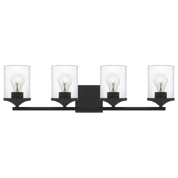Abner 4-Light Matte Black Vanity Light