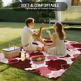thumbnail image 4 of Red Geometric Moroccan Outdoor Rug for Patio/Deck/Porch, Non-Slip Large Area Rug 5 x 7 Ft, Abstract Art Red Ombre Modern Indoor Outdoor Rugs Washable Area Rugs, Reversible Camping Rug Carpet Runner, 4 of 8