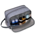 thumbnail image 5 of Toiletry Bag for Men Hanging Travel Dopp Kit Lightweight Water Resistant Small Shaving Bag Bathroom Cosmetic Organizer for Women, Blue Stripe, 5 of 8