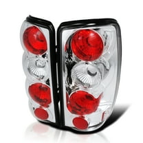 Spec-D Tuning Chrome Housing Clear Lens Tail Lights Compatible with 2000-2006 Chevy/GMC Suburban, Chevy Tahoe, GMC Yukon/Denali/XL, Left Right Pair Assembly