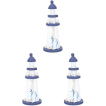 3pcs Household Lighthouse Decor Light House Ornament Home Decorative Ornament Party Supplies