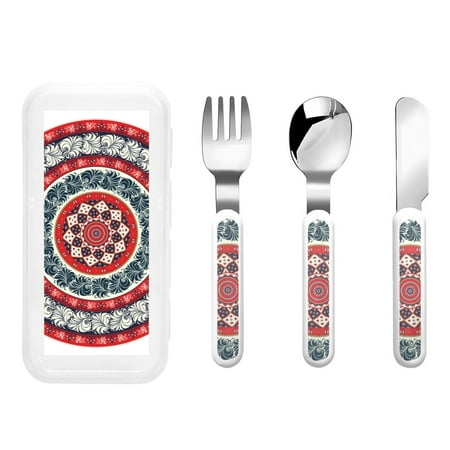 

Matuu Round Design for Stainless Steel Kids Cutlery and Toddler Flatware Kids Utensil Set includes Knives Forks Spoons Ideal for Home and Preschools