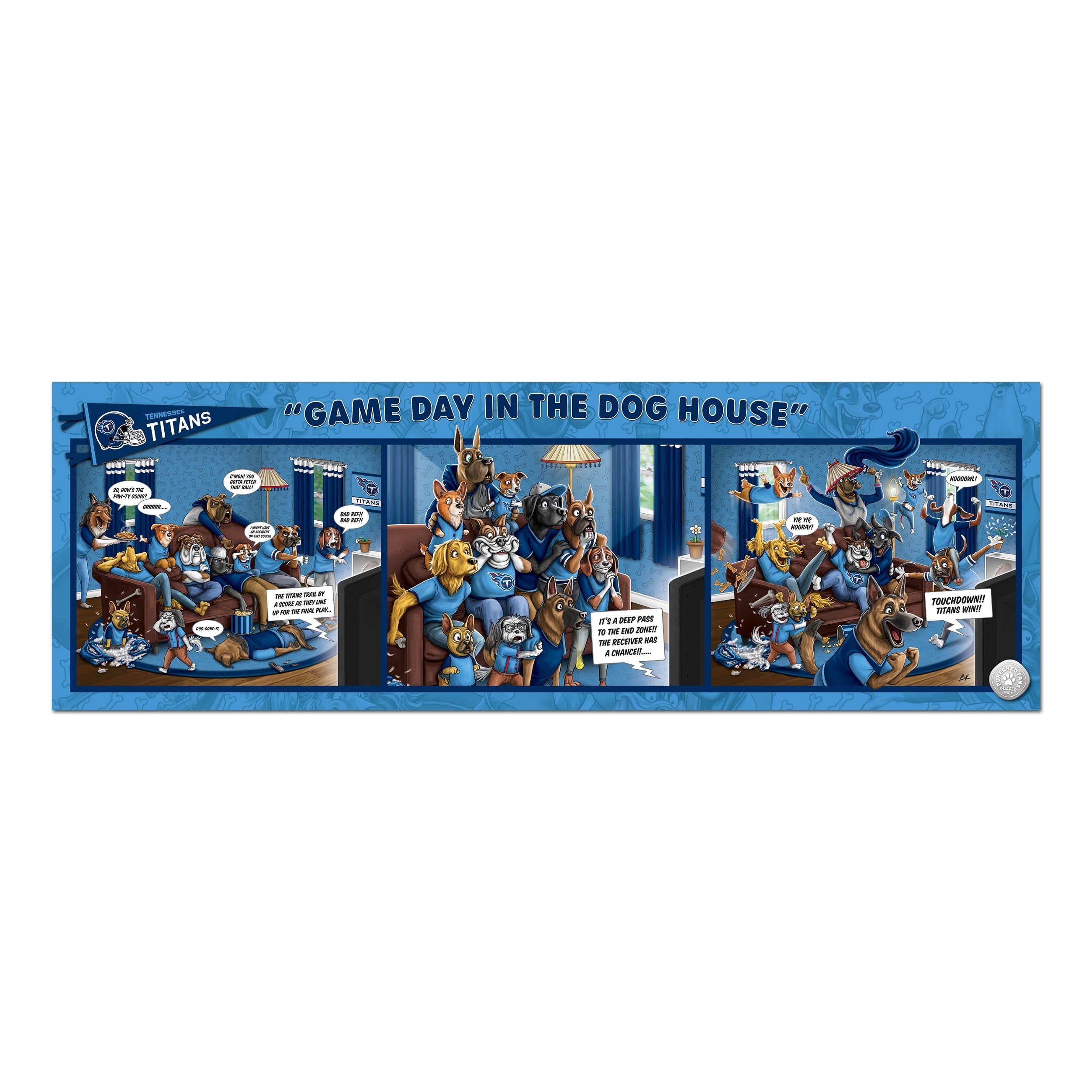 YouTheFan NFL Tennessee Titans Purebred Fans Gameday in the Dog House 1000PC Puzzle