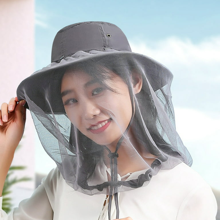 Yuanbang Women's Summer Outdoor Sunscreen Sun Hat Veil Sun Hat, Size: One Size
