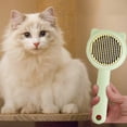 thumbnail image 2 of Pet Comb Stainless Steel Pin PP Material One Click Hair Removal Massage Effect Easy Clean for Cats Dogs Shedding Management, 2 of 4
