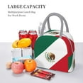thumbnail image 3 of Lunch Tote Bag Flag-Of-Mexico Trendy Lightweight Reusable Stylish Bento Box for Adult Light Grey, 3 of 7