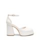 thumbnail image 2 of Zapatos de Plataforma con Tacón Grueso y Correa al Tobillo para Mujer DREAM PAIRS en Blanco, 2 of 7