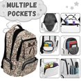 thumbnail image 7 of Bulopur Camo Brown Big Bow Kids Backpack for Girls, Vintage Camouflage Print School Bag Lightweight/Breathable/Durable/Waterproof Multi-Pocket Book Bag for Kids 6-12 Back to School, 7 of 7