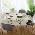 thumbnail image 5 of Yayeee Tablecloths for Rectangular Tables 54 x 72 inch Party Table Cover, Small Black Flowers, 5 of 6