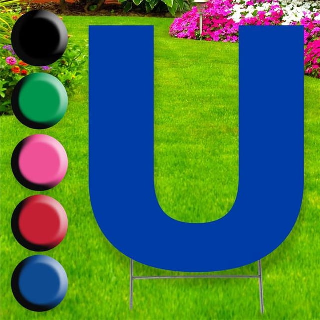 Advanced Graphics 3301 20 x 15 in. Letter U Yard Sign, Blue