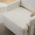 thumbnail image 5 of Modern Teddy Accent Chair, Living Room Chair, Club Chair Upholstered Tufted Decorative Reading Chair, Corner Side Chair, Vanity Chair for Bedroom, Living Room (Off-White), 5 of 7