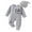 Grey, variant on Tiijoy Newborn Girls Jumpsuit with Hat Outfits Letter Print Cotton Romper Set, Sizes 0-3M
