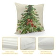 thumbnail image 4 of Qinduosi Watercolor Christmas Tree Pillow Covers In Green Xmas Tree Decorative Pillow Cases with Zipper Set of  Christmas Decorations Indoor Home Decor for Winter Holiday Room Bedroom Cushion Outdoor, 4 of 5
