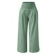 thumbnail image 4 of Pantalones anchos de lino de cintura alta para mujer: pantalones palazzo con cintura elástica y bolsillos para la playa/informal (S-XXL), 4 of 5