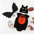 thumbnail image 3 of URMAGIC Newborn Infant Baby Boy Girls Halloween Bat Costume 4PCS Romper 0-24 Months, 3 of 5