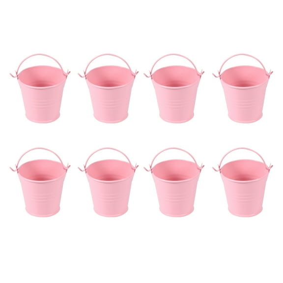 LOLIPPYY 8-Piece Small Storage Buckets with Handles for Home Organization, Decoration, and Multi-Purpose Use