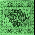 thumbnail image 1 of Ahgly Company Indoor Square Oriental Emerald Green Industrial Area Rugs, 7' Square, 1 of 4