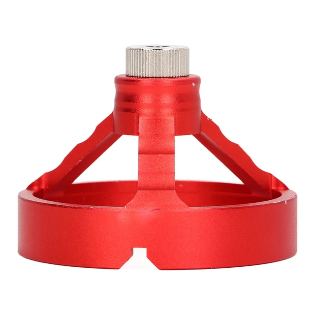 Localizador de perforaciones verticales 3 en 1 con 6 bujes de perforación, guía de brocas para carpintería, accesorio de plantilla, color rojo