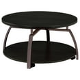 thumbnail image 4 of Dacre Ensemble de 2 Pcs Table Basse Ronde et Bout de Canapé Charbon Foncé, 4 of 8