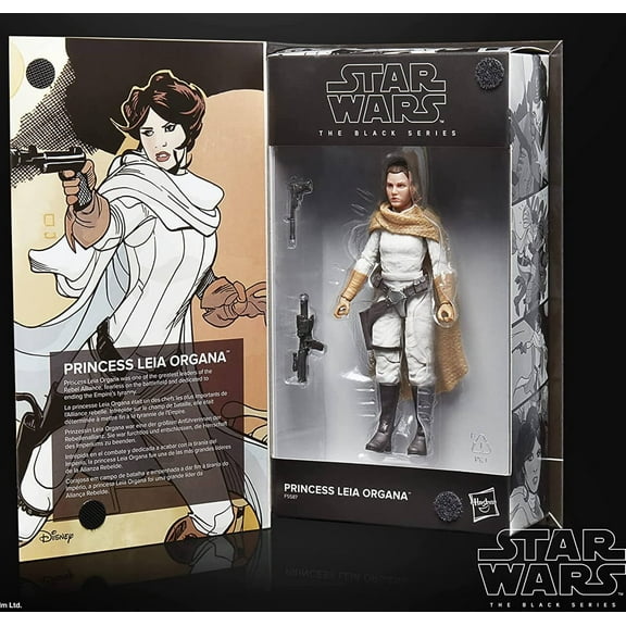 Star Wars The Black Series Princess Leia Organa Toy 6-Inch-Scale Comic Book-Inspired Collectible Action Figure, 4 and Up (NON-MINT PACKAGE)