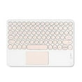 thumbnail image 3 of HLONK Bluetooth Keyboard  Round Cap Design  Portable Wireless Keyboard with Touchpad for Android  PC  Tablet | Electronic Accessories Sale for Your Happy Life(Pink), 3 of 5