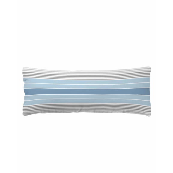 Blue Striped Body Pillow Cover 20 x 60 Inch Decorative Pillow Cover Modern Minimalist Gradient Lines Aesthetic Lumbar Pillowcase Seasonal Rectangle Cushion Case for Couch Sofa Bed Living Room