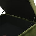 thumbnail image 4 of Knox 35" Square Storage Cocktail Ottoman Olive Green Performance Velvet, 4 of 14