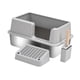 thumbnail image 1 of Caja de arena para mascotas con parte abierta, bandeja de arena para mascotas a prueba de salpicaduras con pala, bandeja de arena para 608 cm x 408 cm x 293 cm, 1 of 9
