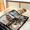 thumbnail image 5 of Custom Blanket with Photos Personalised Photo Blanket for Adult with Photos&Text Flannel Throw Blanket Personalised Couples Gifts Birthday for Women Men(100x127cm), 5 of 6