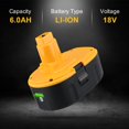thumbnail image 2 of Batería de repuesto Xmenany 6000 mAh 18 V Li-ion para DeWalt 18 V, 2 of 7