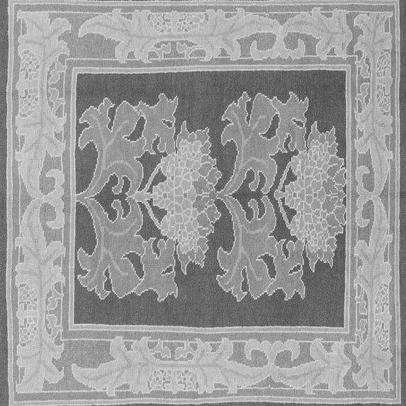 Ahgly Company Indoor Square Abstract Gray Modern Area Rugs, 6' Square