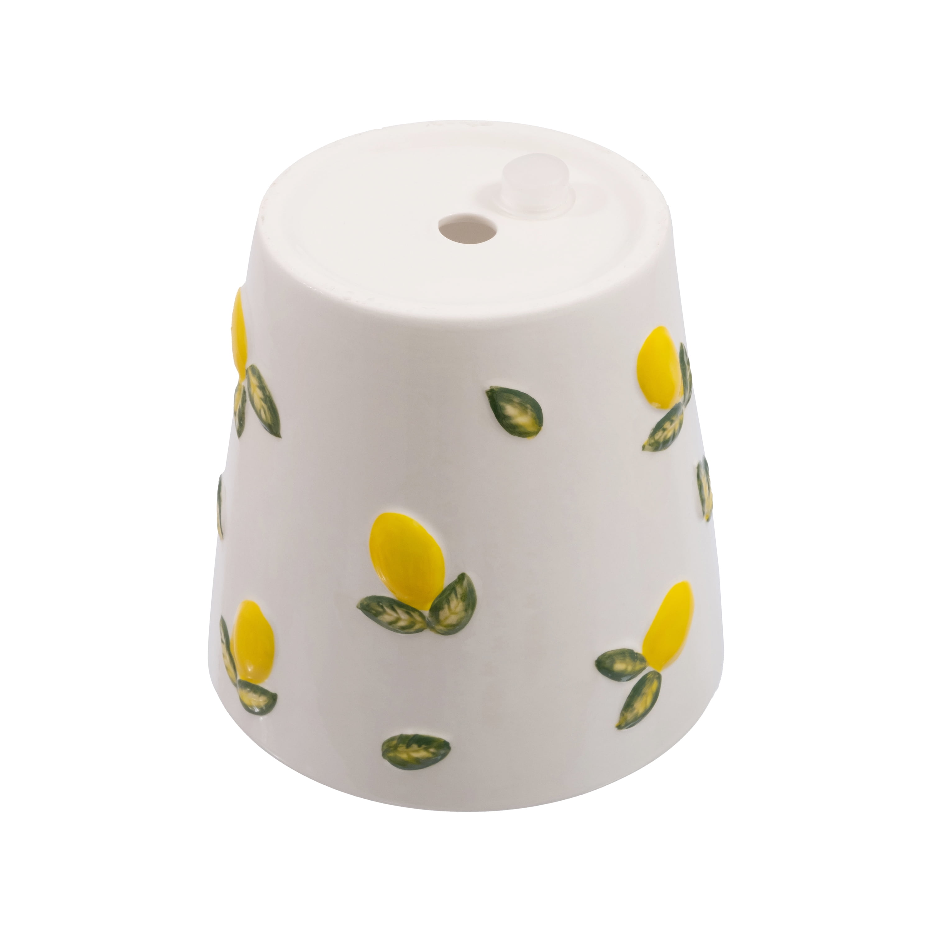 Mainstays 6.25" x 6.25" x 6" Round Cream and Yellow Ceramic Lemon Planter