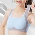thumbnail image 2 of Girls Soft Training Bras Seamless First Bra Girls Sports Bras Longline Crop - No Pads, Chest Double Lined Blue 10-13Y, 2 of 8