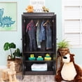 thumbnail image 3 of Pemberly Row Armoire Garde-Robe de 5 Pi de Hauteur 60"H X 30"L en Espresso, 3 of 10