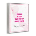 thumbnail image 2 of Stupell Industries Glam Pink Text for Toilet Paper Gray Framed Giclee Art, 11 x 14, by Ziwei Li, 2 of 8