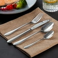 thumbnail image 3 of vancasso 48 Piece Silverware Sets , Stainless Steel Knife and Fork for 12，Silver Round handle, 3 of 6
