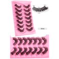 thumbnail image 3 of xiaxaixu 7 Pairs Dramatic Fake Eyelashes Fluffy Long Strip Lashes Thick Curly False Eyelashes Wispy Full Volume Big Eye Lashes, 3 of 4