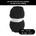 thumbnail image 4 of Chenilla gruesa negra de Yarn HOMBYS para tejer y tejer, 4 of 9
