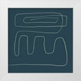 thumbnail image 1 of Lee, Judson 20x20 White Modern Wood Framed Museum Art Print Titled - Mod Lines on Blue II, 1 of 4