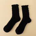 thumbnail image 2 of iHPH7 Fuzzy Socks Lounge Socks Cute Crew Socks for Women Warm Socks for Women Winter Sleeping Socks Slipper Socks Fuzzy Slipper Socks Black One Size, 2 of 4