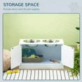 thumbnail image 6 of GVN Dog Bowls,Pet Feeder Cat Food Stand,Large Elevated Dog Bowls with Storage Cabinet Containing Large 44L Capacity, White, 6 of 10