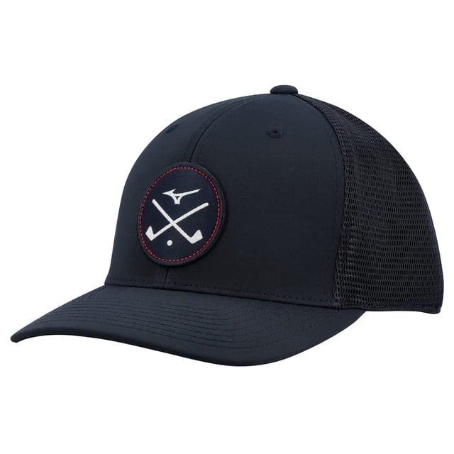 Gorra Mizuno Mujer Golf con Clubes Cruzados y Malla Azul Marino