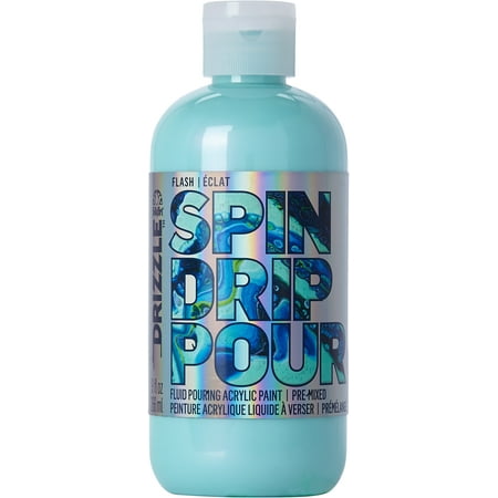 UPC: 0028995504099 | FolkArt Drizzle Flash Pre-Mixed Fluid Pouring Acrylic Paint Mint2B Flash 9 fl oz