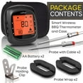 thumbnail image 6 of NutriChef Smart Bluetooth BBQ Thermometer W/ Travel Zip Case, Stainless W/ 2 Temperature Probes, 6 of 8
