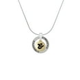 thumbnail image 2 of Delight Jewelry Goldtone Capital Letter - & - Pebble Disc - Gymnastics Ring Charm Necklace, 18", 2 of 4